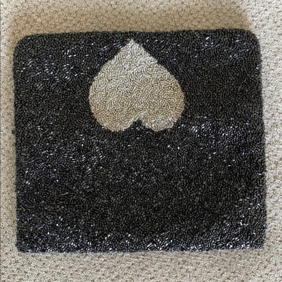 Moyna Black Embossed black/ silver clutch - Picture 3 of 4